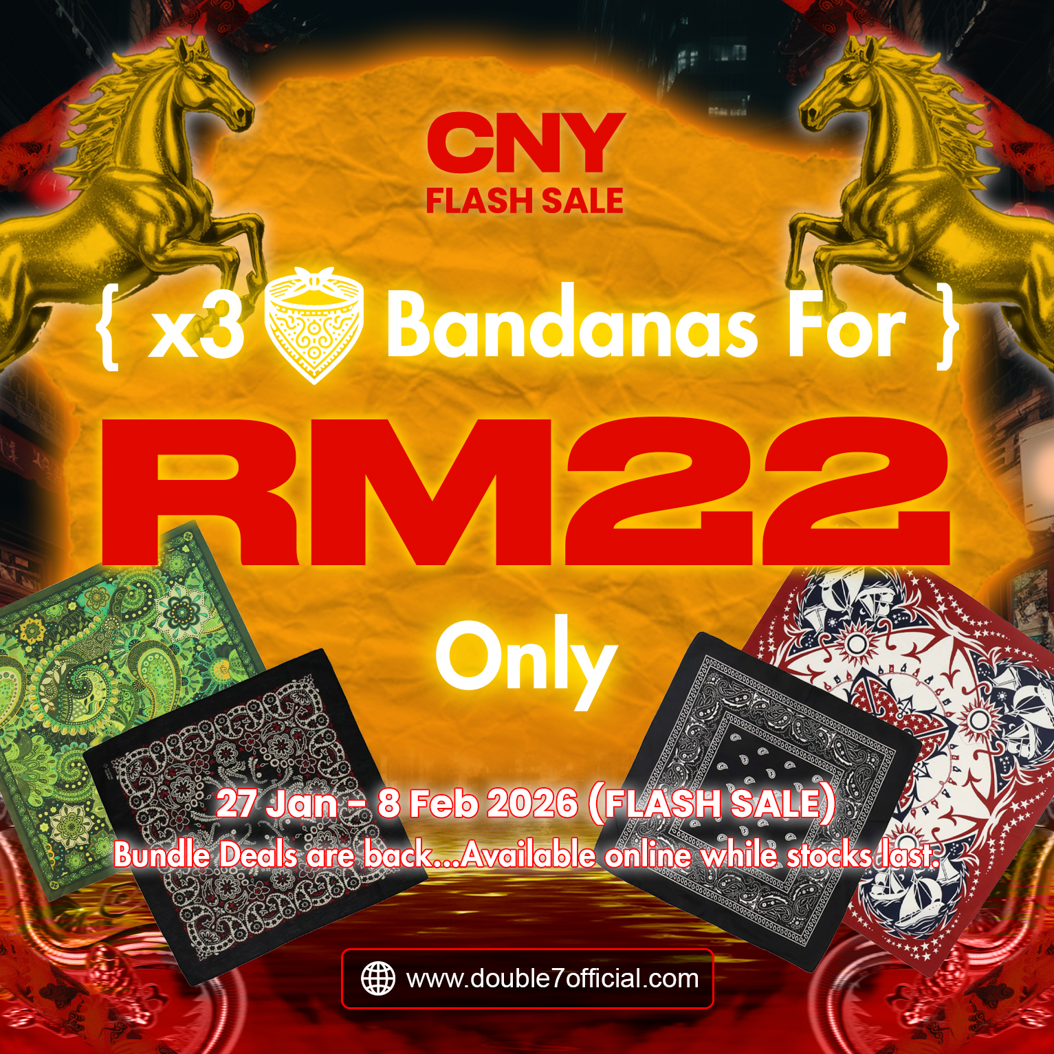 Buy 3 Bandanas for RM22