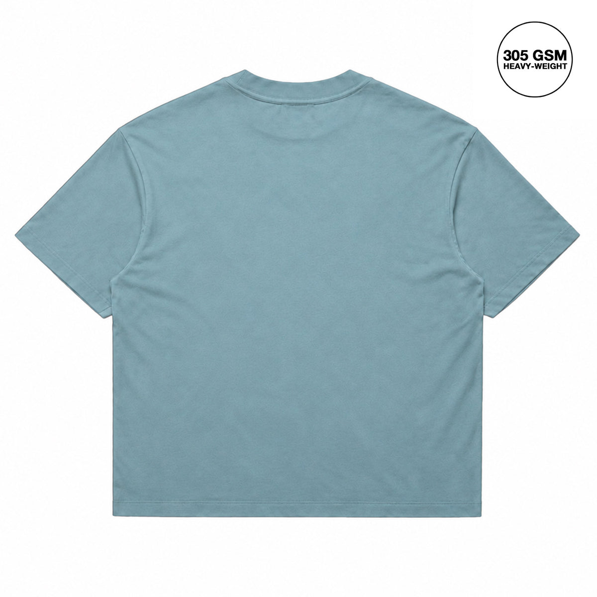 DOUBLE SEVEN Script Logo T-Shirt (Dust Blue) - back