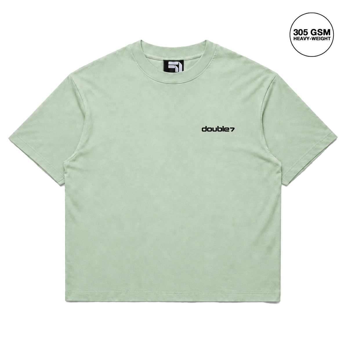 DOUBLE SEVEN Script Logo T-Shirt (Sage) - front