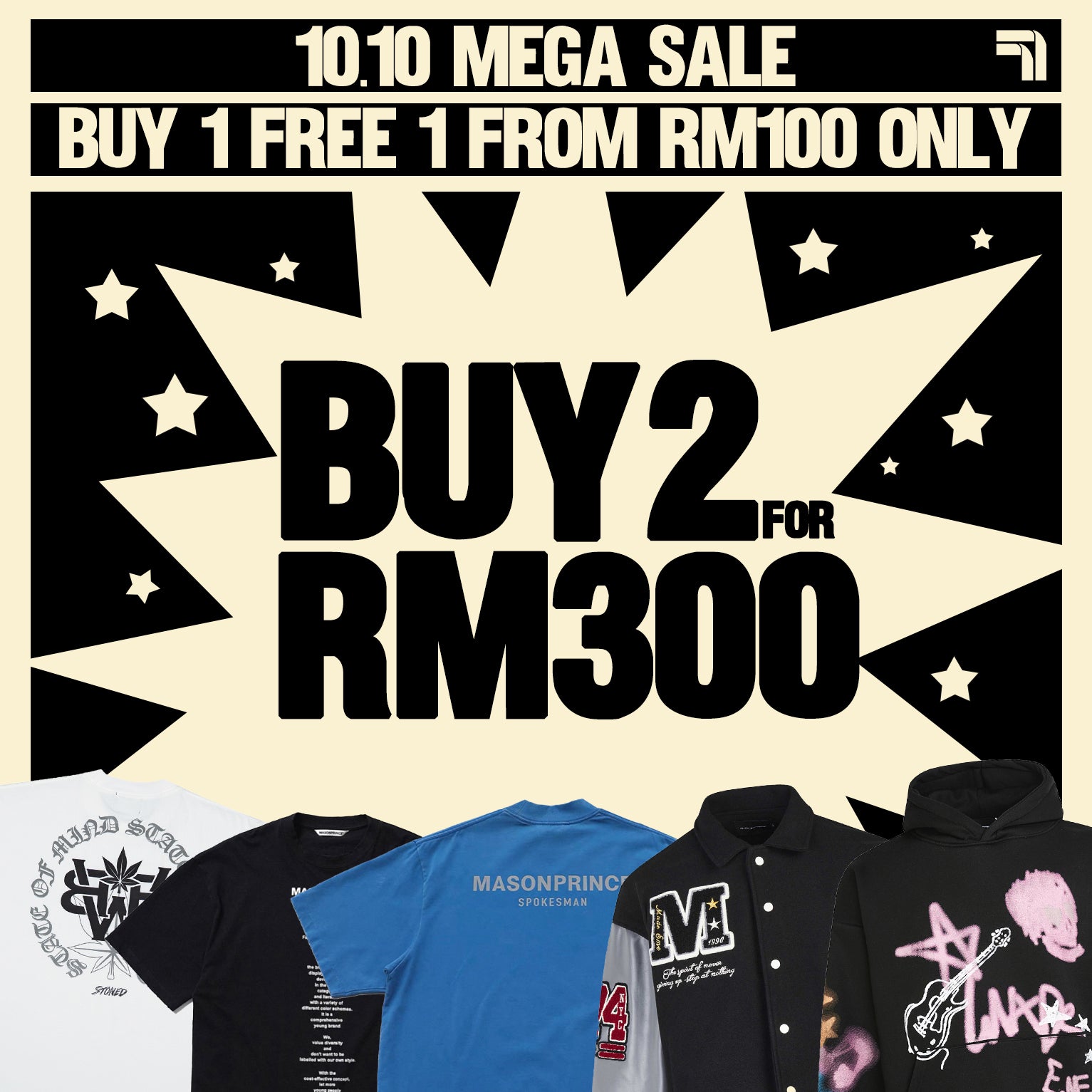 10.10 Mega Sale: Buy 2 for RM300