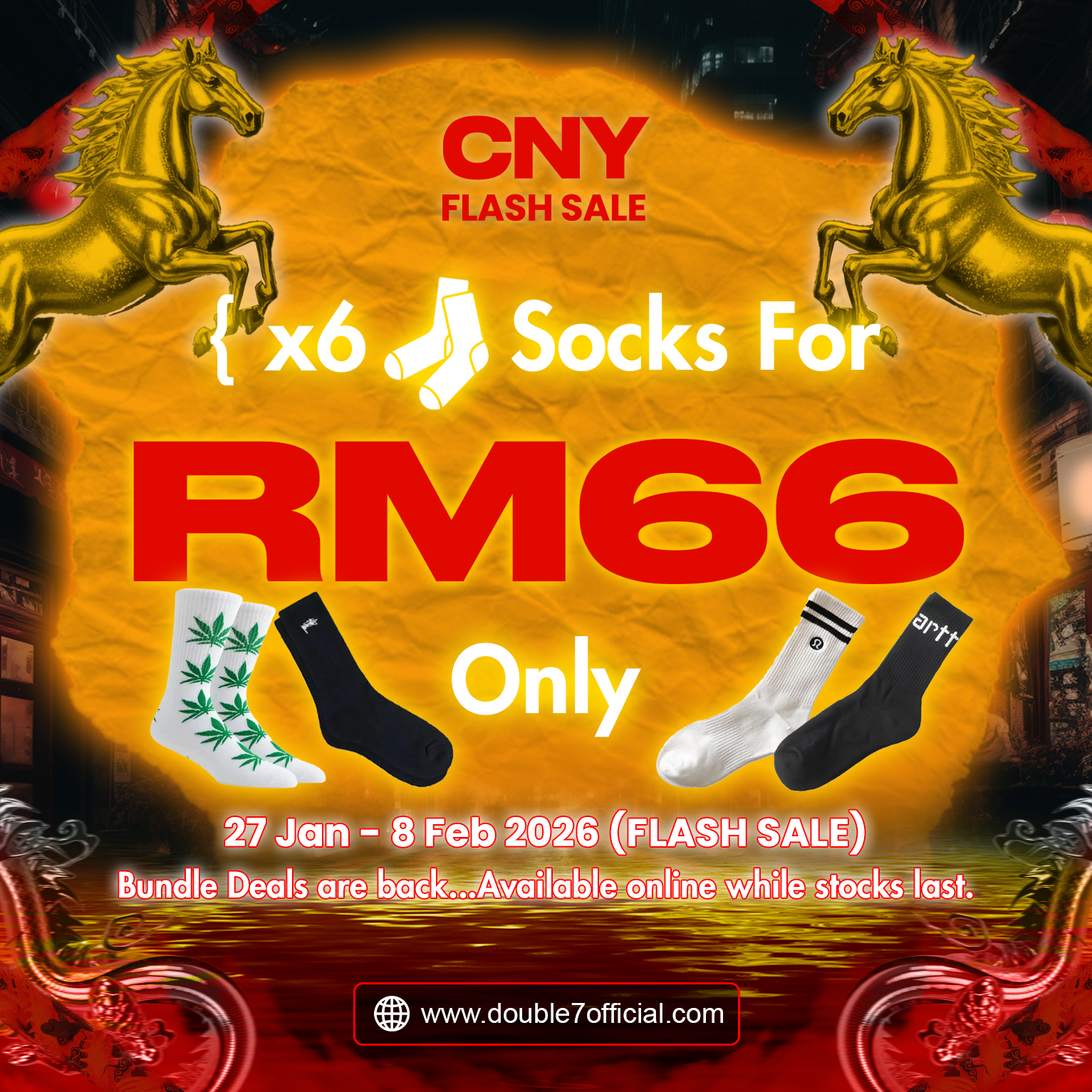 Buy 6 Socks for RM66