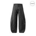 Double 7 Asute-Dyed Washed Curved Pants (Black)