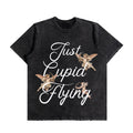 Just Cupid Flying Oversized Washed T-Shirt (Preorder)