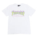 Thrasher Yellow & Pink Flame Logo T-Shirt