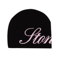 Stoned & Co ATC Cursive Beanie (Black Pink)