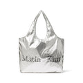 Matin Kim Cracked Logo Glossy Bag (Silver)