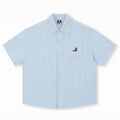 Boneless Puppy Embroidered Stripe Cuban Shirt