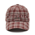 Matin Kim Maillard Plaid Baseball Cap (Red)