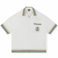 Boneless Pigeon & Gothic Stripe Cuban Shirt
