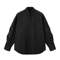 Inflation Long-Sleeve Retro Washed Workwear Shirt