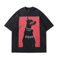 Doberman Retro Washed Printed T-Shirt II