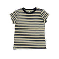 Double Muse Retro Blue Striped Slim Fit Tee