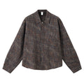 Inflation Long-Sleeve Crinkle Plaid Shirt