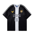 Letsrock 09 Embroidered Contrast Oversized Jersey
