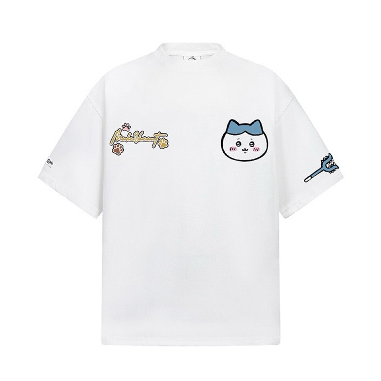 Chiikawa Graffiti Pawprint Oversized T-Shirt – Double 7 Official