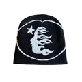 Flame Face Graphic Knit Beanie
