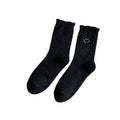 Smiley Maillard Embroidery Long Socks