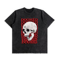 Doomed Skeleton Oversized Washed T-Shirt (Preorder)