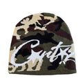 Cortis Retro Camo Letter Knit Beanie