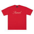 Stoned & Co Blessed26 Cursive Pearl Logo Tee (Red)