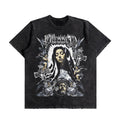 Blessed Gothic Angel Oversized Washed T-Shirt (Preorder)