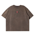 Against Lab Love Peace Washed Boxy Tee (Black)