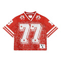 No77 Hibiscus Mesh Boxy Jersey