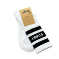 Stussy Embroidered Logo Unisex Long Socks (Stripe White Black)