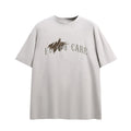 Inflation "I Don't Care" Damaged Oversized T-Shirt