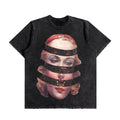 Split Identity Oversized Washed T-Shirt (Preorder)