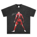 Ronaldo Graphic Oversized Washed T-Shirt