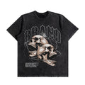 Chained Skull Oversized Washed T-Shirt (Preorder)