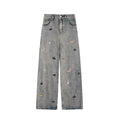 Lemanism Embroidered Pup Washed Jeans (Preorder)