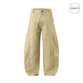 Double 7 Asute-Dyed Washed Curved Pants (Khaki)