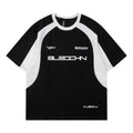 Black Energy Contrast Splice Oversized T-Shirt