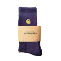 Carhartt Embroidered Unisex Long Socks (Logo Purple)