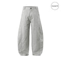 Double 7 Asute-Dyed Washed Curved Pants (Light Grey)