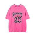 Bemcsho Typography Flame Washed T-Shirt
