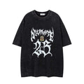 Bemcsho Typography Flame Washed T-Shirt