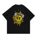 WhoCares Distressed Smiley Tee (Black)
