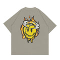 WhoCares Distressed Smiley Tee (Khaki)
