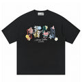 Harsh & Cruel Flocked Floral Graphic Oversized T-Shirt