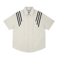Savage Base Contrast Stripe Casual Cuban Shirt