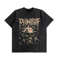 Punish Spiked Skull Oversized Washed T-Shirt (Preorder)