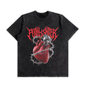 Punksher Heart Oversized Washed T-Shirt (Preorder)
