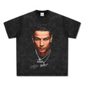 Cristiano Ronaldo Portrait Oversized Washed T-Shirt