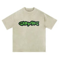 Growing Suede Foam Logo Printed T-Shirt