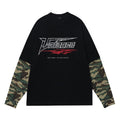 #OVDY Long-Sleeve Camo Contrast T-Shirt