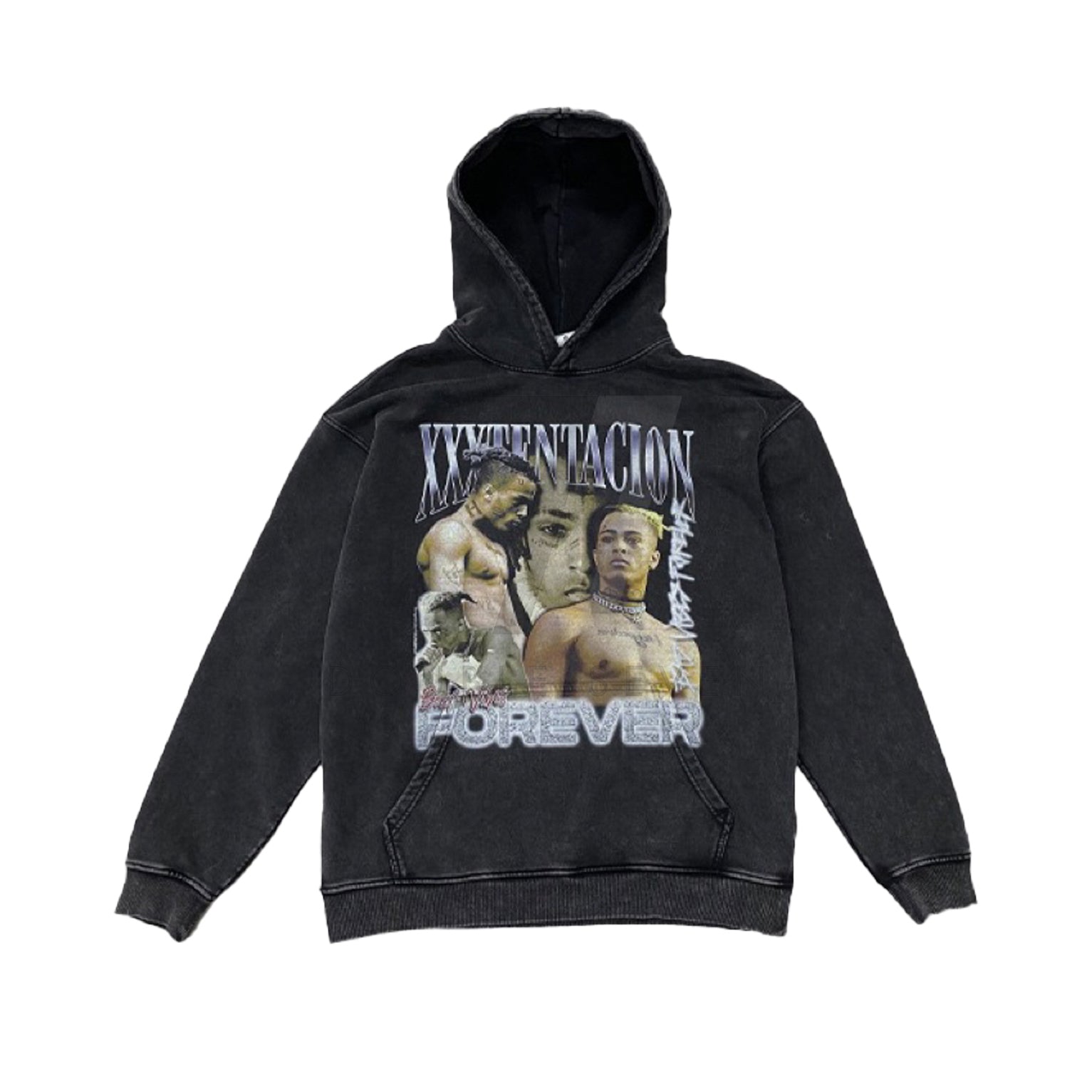 XXX “Look At Me!” Washed Oversized Hoodie