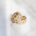 Diamond Prong Cuban Ring